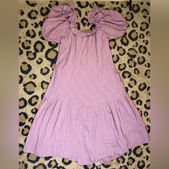 Free People Dresses & Skirts - NWOT Free People Dusty Mauve Puff Sleeve Maxi Dress
